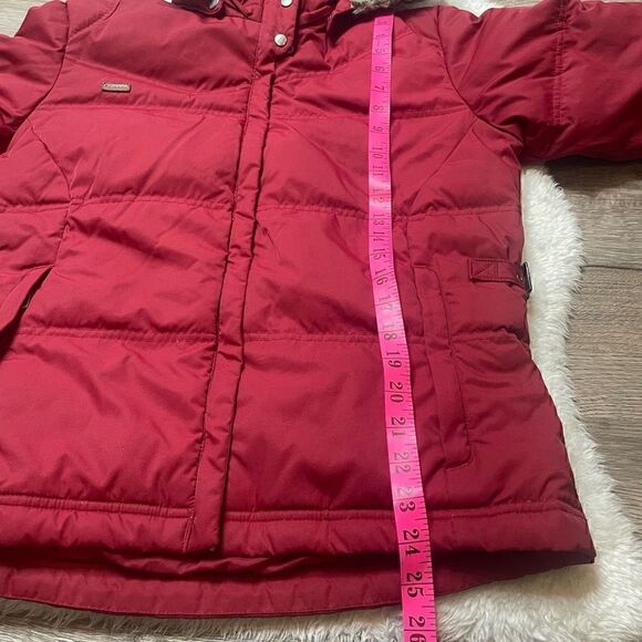 Columbia XCO Down Feather Puffer Jacket Red Winter Quilted Size Small - Picture 13 of 14